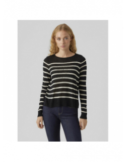 Pull fin rayé nova noir femme - Vero Moda