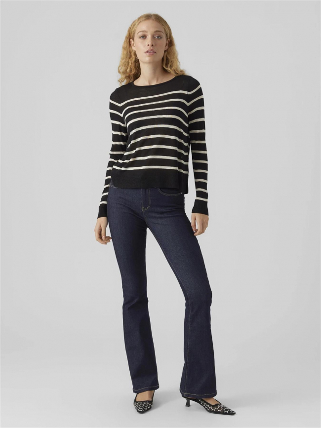 Pull fin rayé nova noir femme - Vero Moda