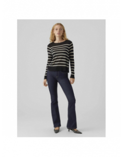 Pull fin rayé nova noir femme - Vero Moda