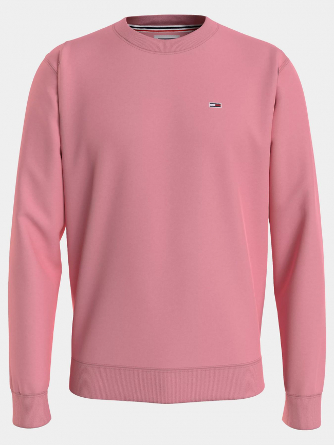 Sweat uni regular logo rose homme - Tommy Jeans