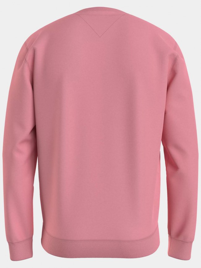Sweat uni regular logo rose homme - Tommy Jeans