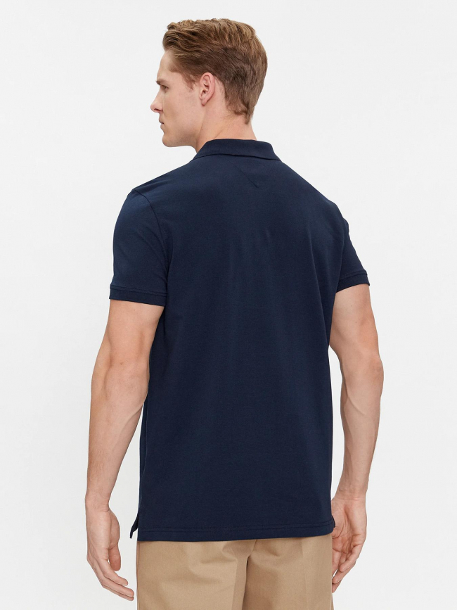 Polo slim placket bleu marine homme - Tommy Jeans