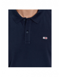 Polo slim placket bleu marine homme - Tommy Jeans