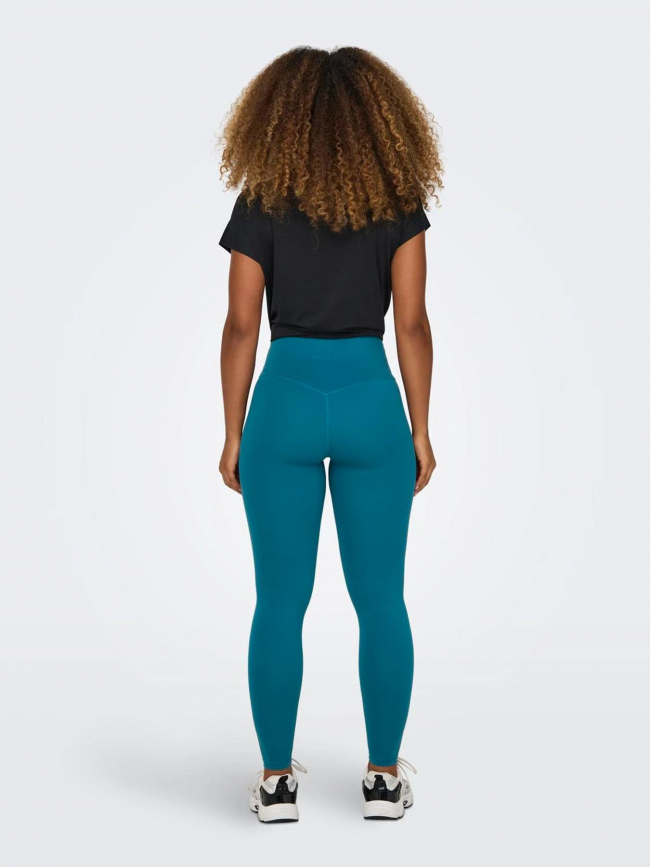 Legging de sport jam sana play bleu vert femme - Only