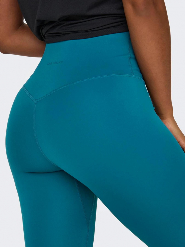 Legging de sport jam sana play bleu vert femme - Only