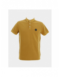 Polo uni logo dylon gold jaune homme - Le Temps Des Cerises