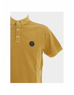 Polo uni logo dylon gold jaune homme - Le Temps Des Cerises