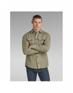 Chemise slim marine kaki homme - G Star