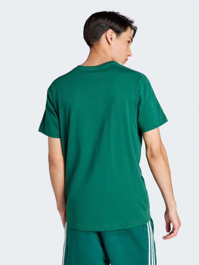 T-shirt 3 stripes logo brodé vert homme - Adidas