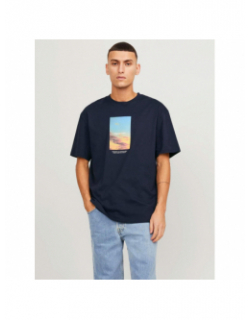 T-shirt vesterbro picture bleu marine homme - Jack & Jones