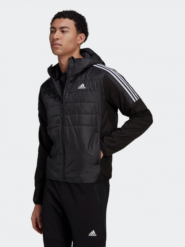 Veste à capuche essentials insulated hybrid noir homme - Adidas