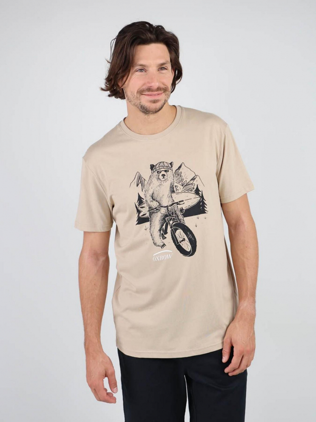 T-shirt graphique taubal-dust beige homme - Oxbow