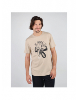 T-shirt graphique taubal-dust beige homme - Oxbow