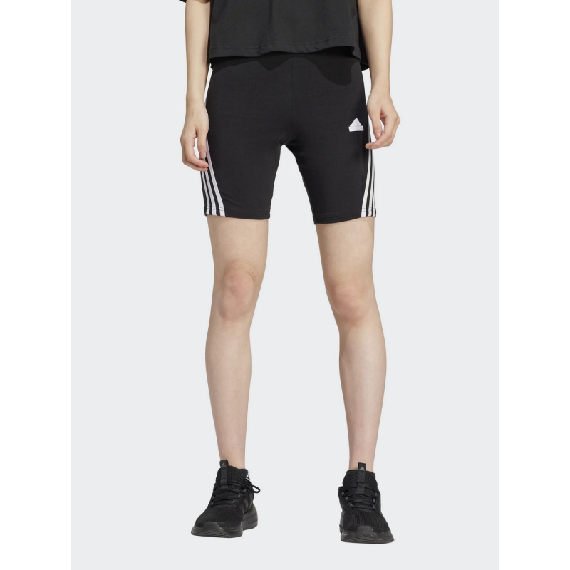 Short cycliste 3 stripes noir femme - Adidas