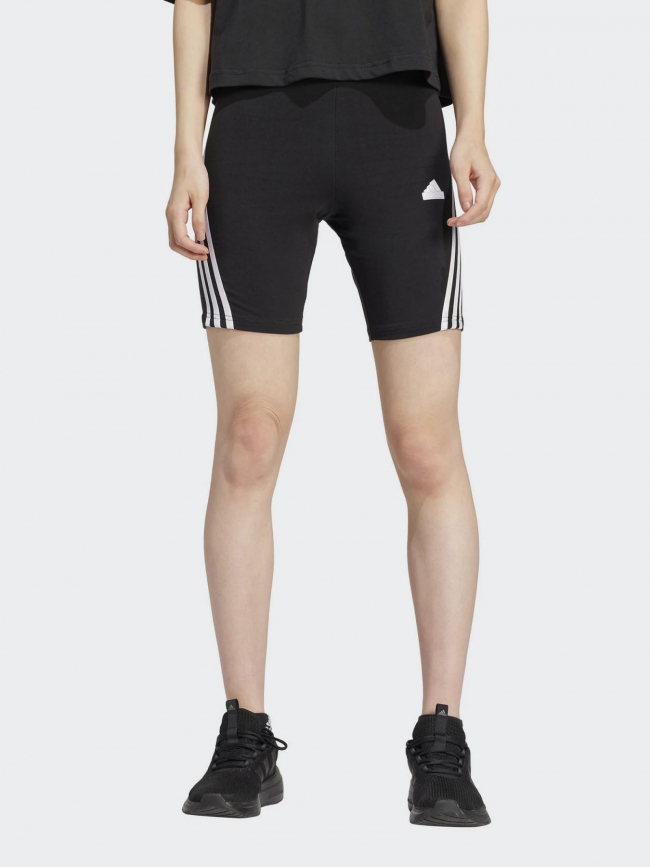 Short cycliste 3 stripes noir femme - Adidas