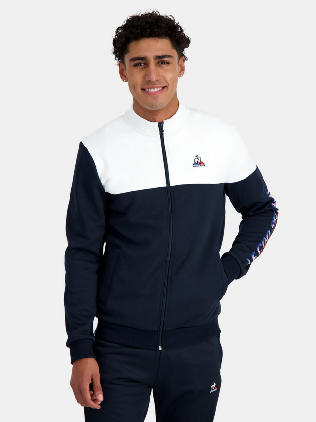 Gilet tri bleu marine blanc homme - Le Coq Sportif