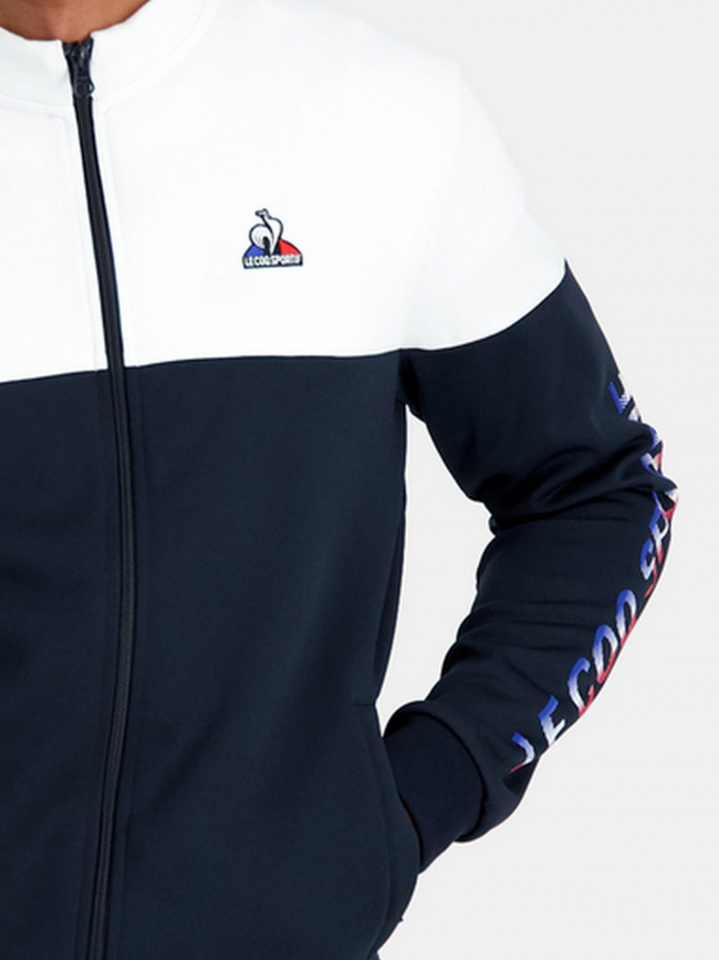 Gilet tri bleu marine blanc homme - Le Coq Sportif