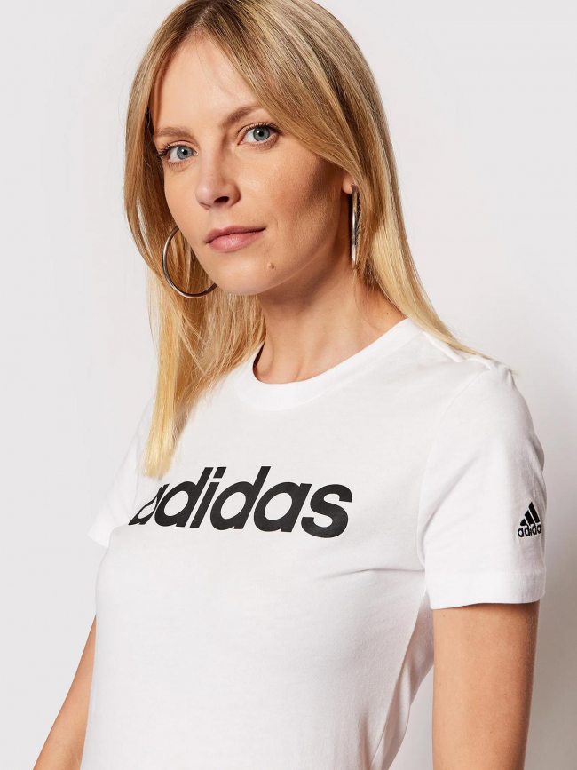 T-shirt big logo blanc femme - Adidas