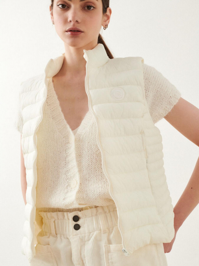 Doudoune sans manche terry blanc femme - Teddy Smith