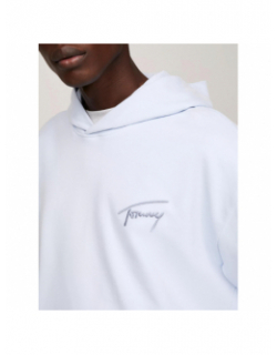 Sweat à capuche décontracté logo signature bleu - Tommy Jeans