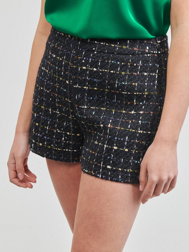 Short en tweed steffi noir femme - Only