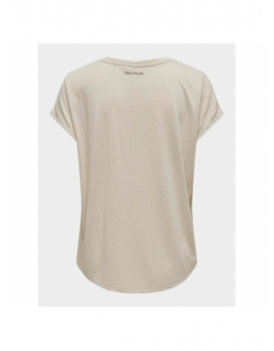 T-shirt jace loose fit beige femme - Only