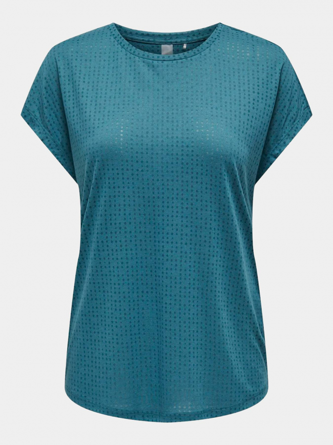 T-shirt jace loose fit turquoise femme - Only