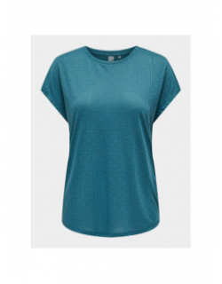 T-shirt jace loose fit turquoise femme - Only