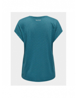 T-shirt jace loose fit turquoise femme - Only