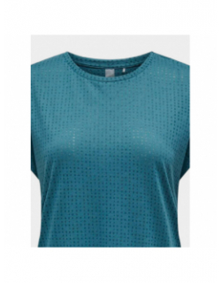 T-shirt jace loose fit turquoise femme - Only