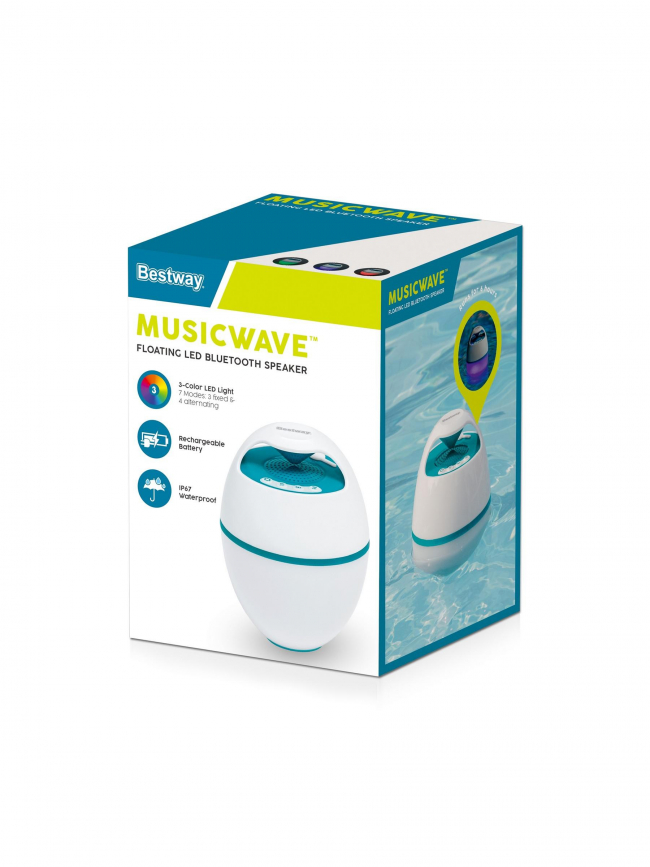 Enceinte bluetooth led flottante piscine musicwave - Bestway