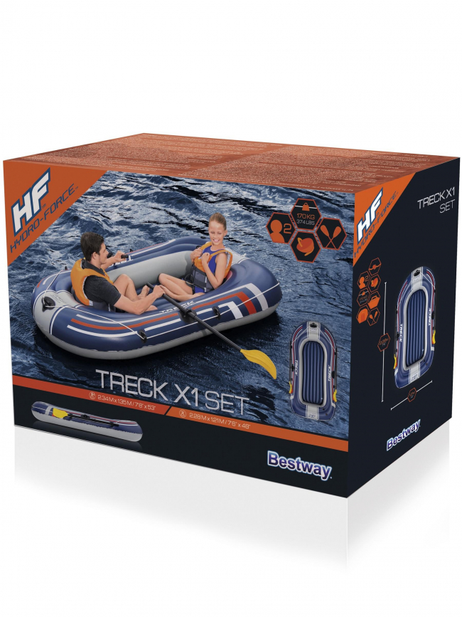 Bateau gonflable hydro force bleu - Bestway