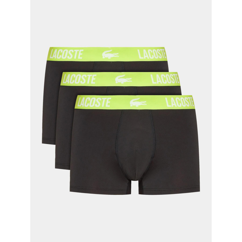 Lot de 3 boxers court logo brodé noir homme - Lacoste