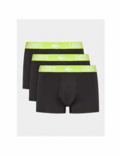 Lot de 3 boxers court logo brodé noir homme - Lacoste