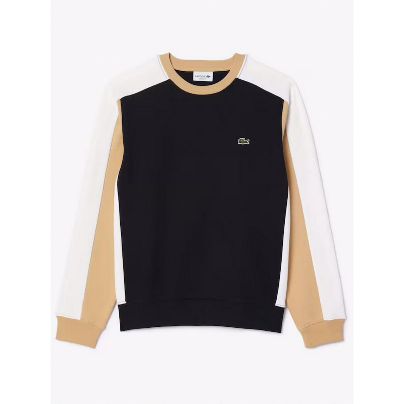 Sweat streetwear tricolore noir homme - Lacoste