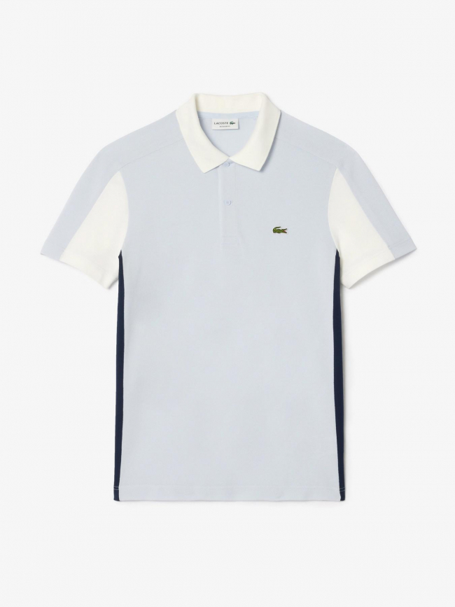 Polo col bord-cotes bleu ciel homme - Lacoste