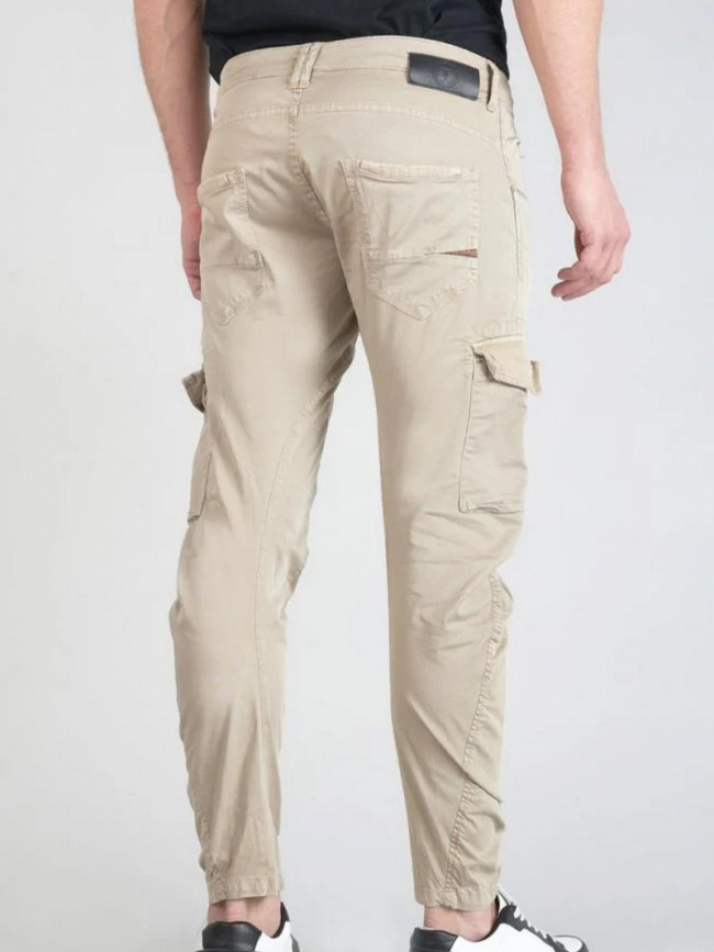 Pantalon cargo alban beige homme - Le Temps Des Cerises