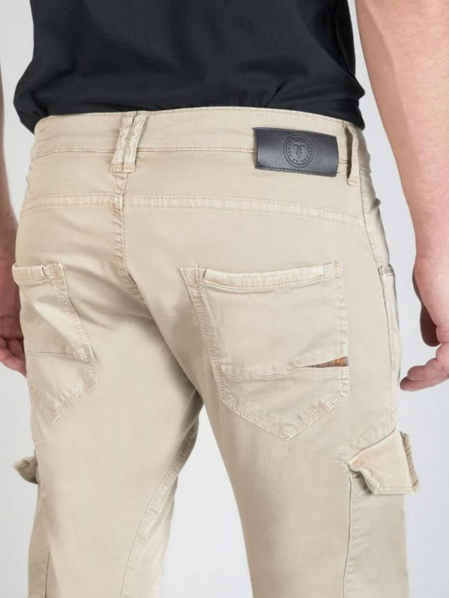 Pantalon cargo alban beige homme - Le Temps Des Cerises