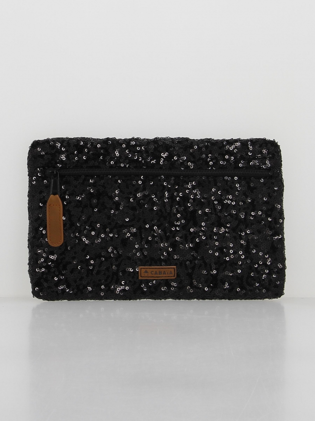 Pochette sac à dos L christmas sequins rue des rennes noir - Cabaïa