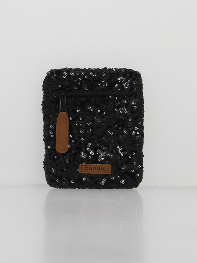 Pochette mini sac à dos S sequins rue des rennes noir - Cabaïa