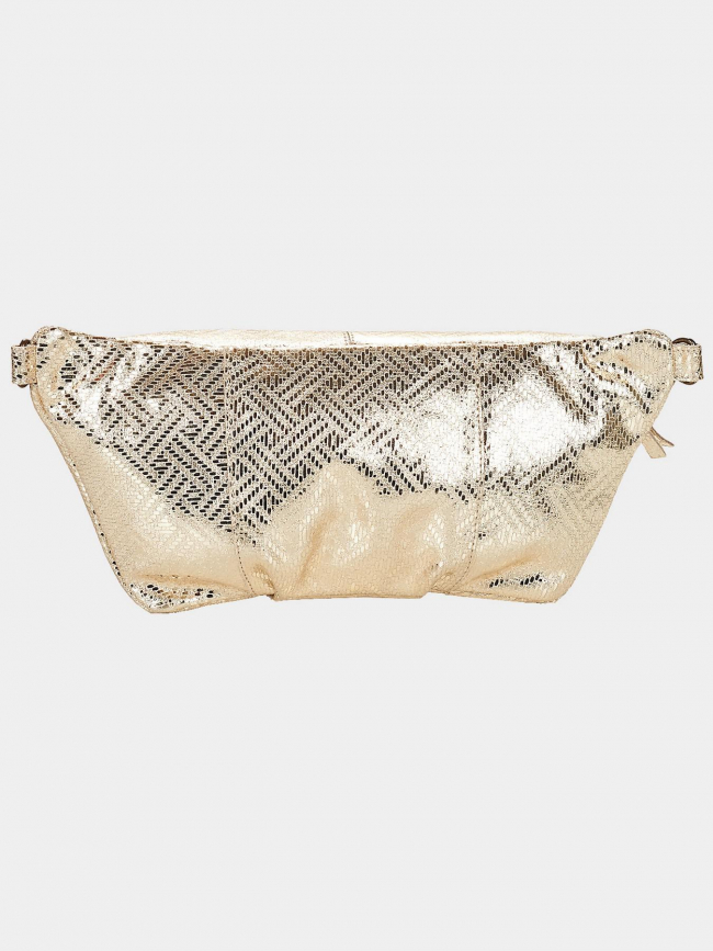 Sac banane en cuir milla doré femme - Pieces