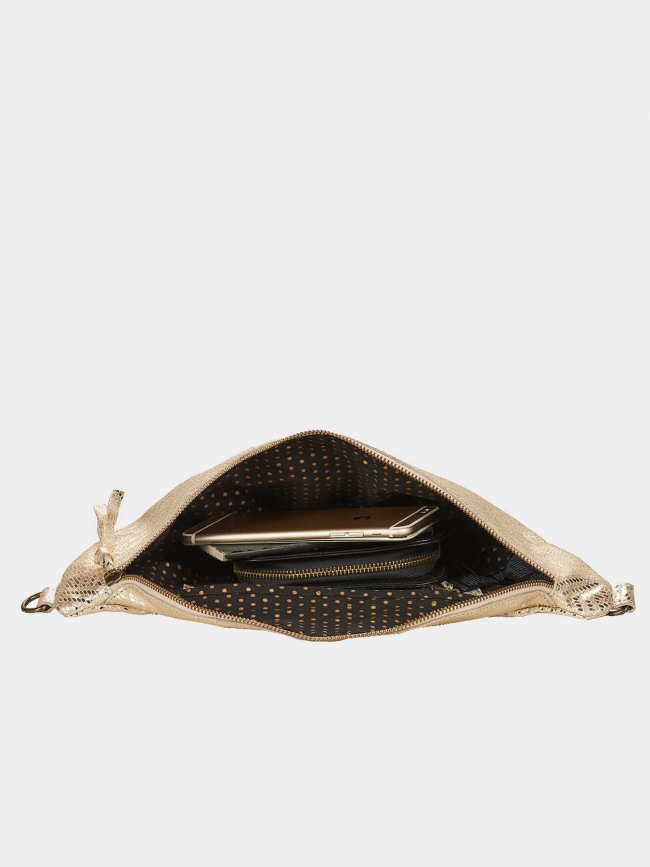 Sac banane en cuir milla doré femme - Pieces
