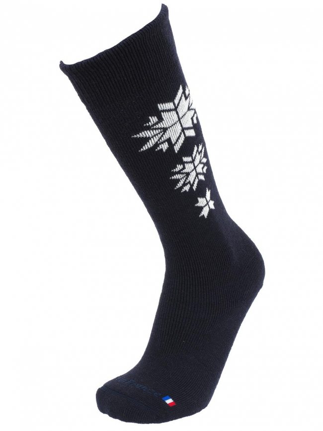 Chaussettes de ski mi bas étoile bleu marine - Perrin