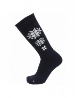 Chaussettes de ski mi bas étoile bleu marine - Perrin