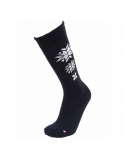 Chaussettes de ski mi bas étoile bleu marine - Perrin