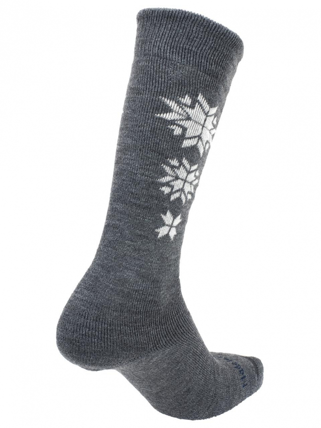 Chaussettes de ski mi bas étoile gris - Perrin