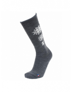 Chaussettes de ski mi bas étoile gris - Perrin