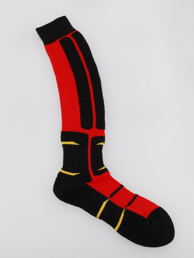 Chaussettes de ski en laine back side rouge - Perrin