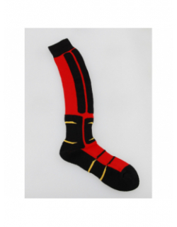 Chaussettes de ski en laine back side rouge - Perrin