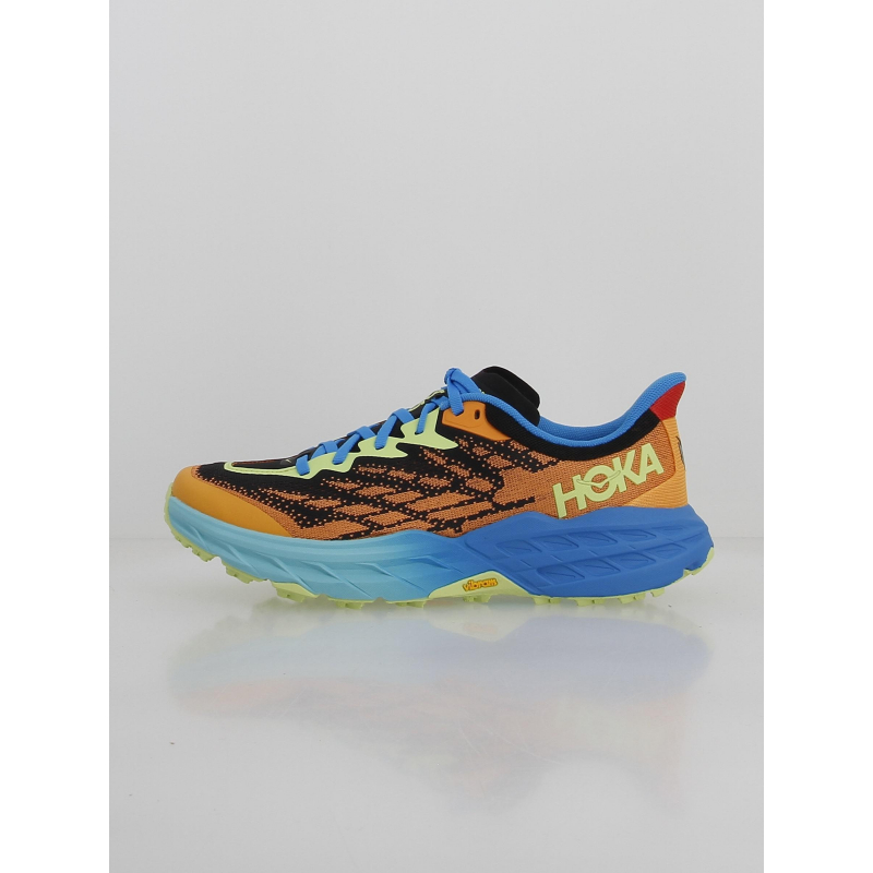 Chaussures de trail speedgoat 5 bleu orange homme - Hoka